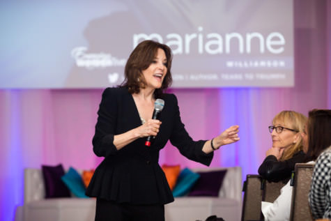 Emerging Women Live 2016 - On stage with presenter Marianne Williamson SHE Photography